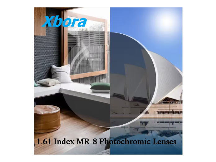 Xbora Single Vision 1.61 Index MR-8 Photochromic Lenses