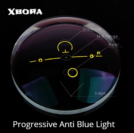 Xbora Standard Progressive Clear Anti-Blue Light Lenses