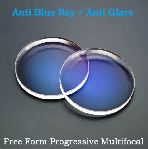 Yimaruili Free Form Anti-Blue/Glare Progressive Clear Lenses
