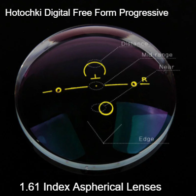 Hotochki 1.61 Progressive Free Form Office Anti Blue Light Clear Lenses Lenses Hotochki Lenses