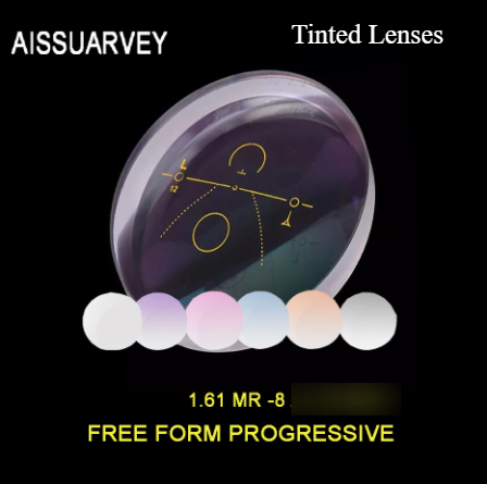 Aissuarvey 1.61 MR-8 Progressive Tinted Lenses Lenses Aissuarvey Lenses   