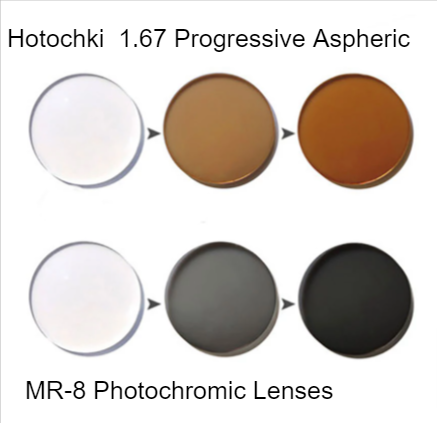 Hotochki 1.67 Index MR-8 Aspheric Progressive Photochromic Lenses Lenses Hotochki Lenses