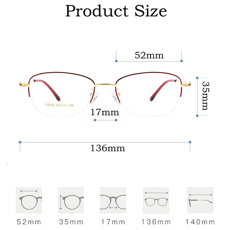 Yimaruili Women's Semi Rim Rectangle Alloy Acetate Eyeglasses 83003sn Semi Rim Yimaruili Eyeglasses