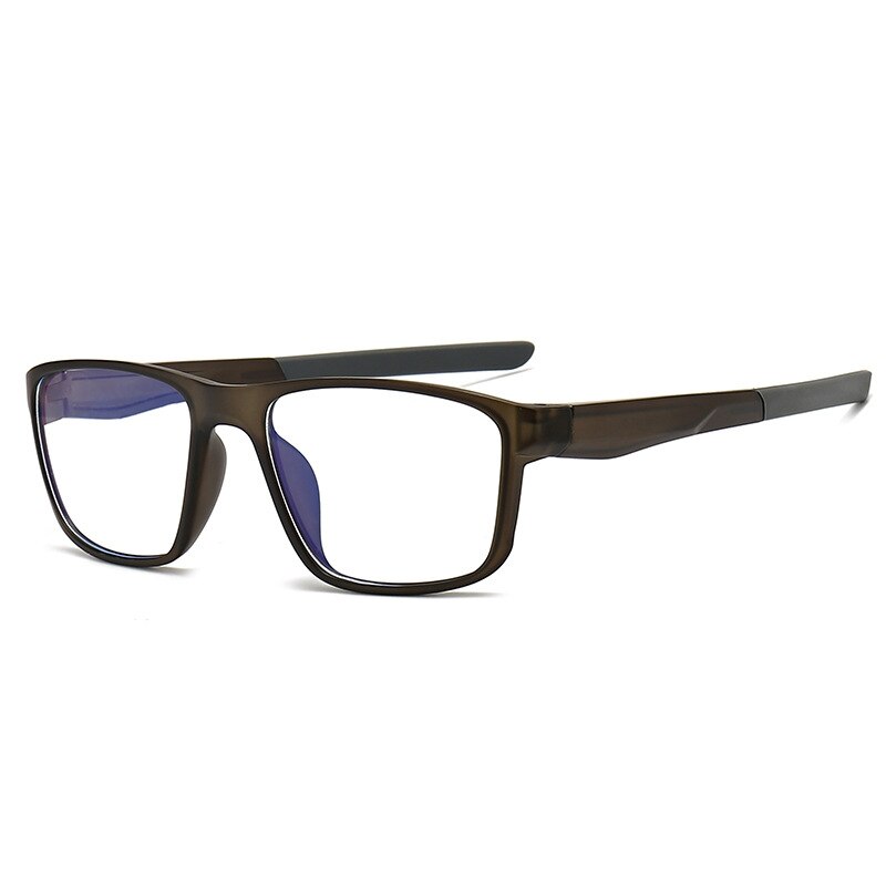 Yimaruili Unisex Full Rim Square Flexible Tr 90 Acetate Sports Eyeglasses Tr5780 Full Rim Yimaruili Eyeglasses Transparent Gray
