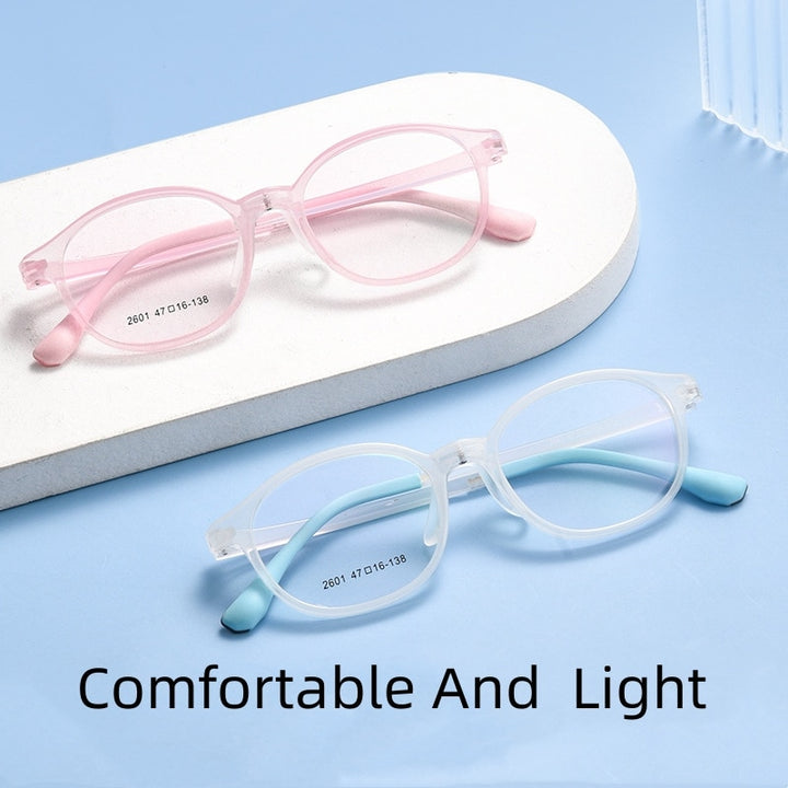 Yimaruili Unisex Children's Full Rim Round Ultem Silicone Eyeglasses  2601et Full Rim Yimaruili Eyeglasses