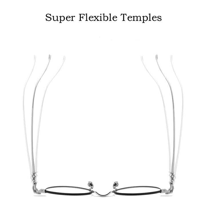 Yimaruili Unisex Full Rim Round Titanium Eyeglasses 923 Full Rim Yimaruili Eyeglasses