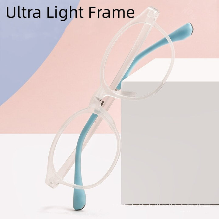 Yimaruili Unisex Children's Full Rim Round Ultem Silicone Eyeglasses  2601et Full Rim Yimaruili Eyeglasses
