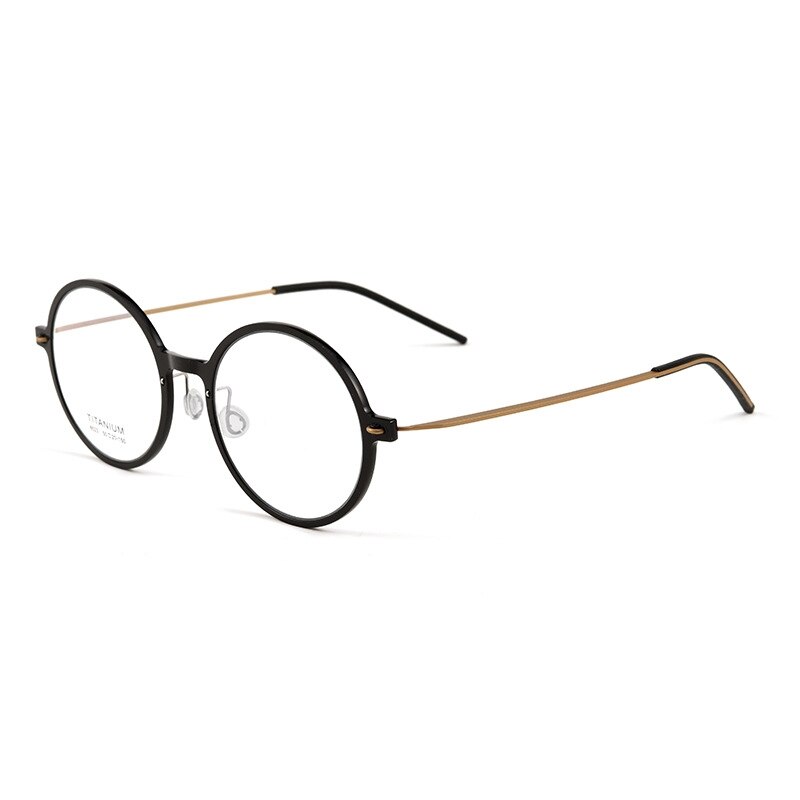 Yimaruili Unisex Full Rim Round Screwless Nylon Titanium Eyeglasses 6523hs Full Rim Yimaruili Eyeglasses