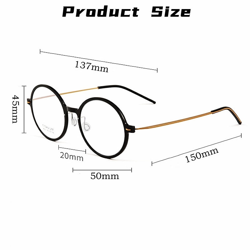 Yimaruili Unisex Full Rim Round Screwless Nylon Titanium Eyeglasses 6523hs Full Rim Yimaruili Eyeglasses