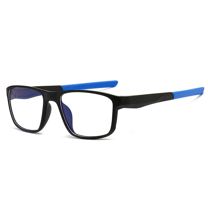 Yimaruili Unisex Full Rim Square Flexible Tr 90 Acetate Sports Eyeglasses Tr5780 Full Rim Yimaruili Eyeglasses Black Blue