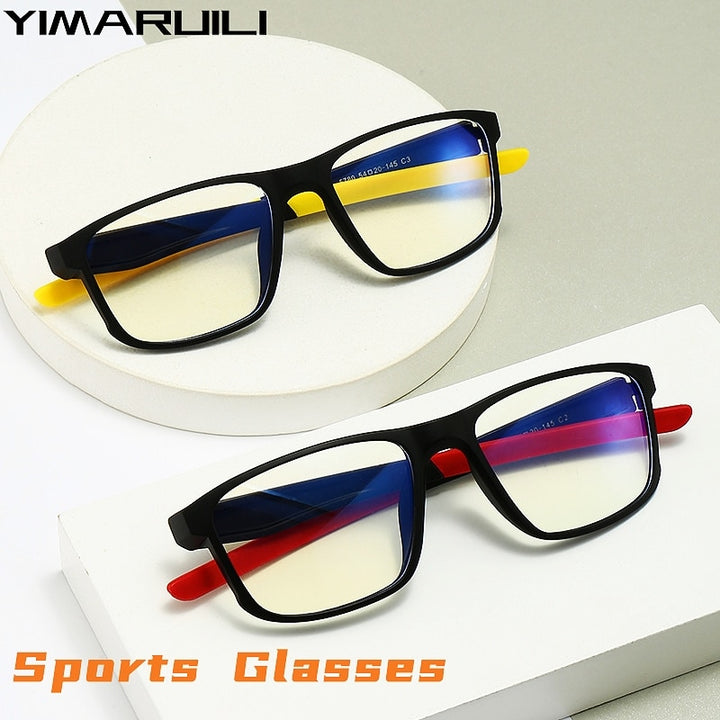 Yimaruili Unisex Full Rim Square Flexible Tr 90 Acetate Sports Eyeglasses Tr5780 Full Rim Yimaruili Eyeglasses