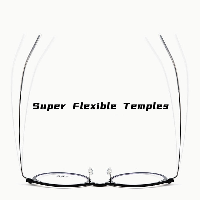 Yimaruili Unisex Full Rim Round Nylon Titanium Eyeglasses 6541hs Full Rim Yimaruili Eyeglasses