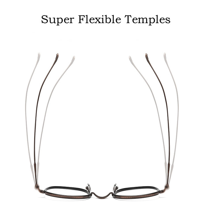 Yimaruili Unisex Full Rim Square Acetate Titanium Eyeglasses Kmn137 Full Rim Yimaruili Eyeglasses