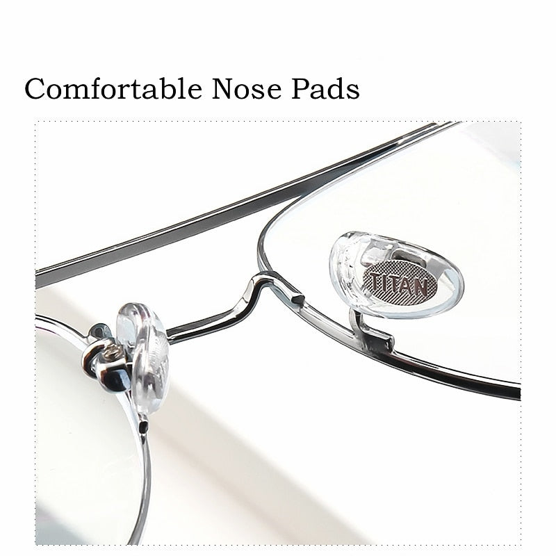 Yimaruili Unisex Full Rim Oval Double Bridge Titanium Eyeglasses 9073 Full Rim Yimaruili Eyeglasses