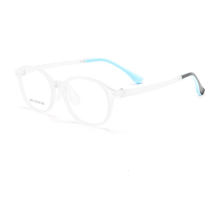 Yimaruili Unisex Children's Full Rim Round Ultem Silicone Eyeglasses  2601et Full Rim Yimaruili Eyeglasses Transparent  