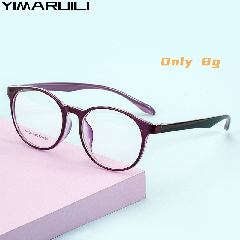 Yimaruili Unisex Full Rim Square Round Tr 90 Eyeglasses 0692006 Full Rim Yimaruili Eyeglasses