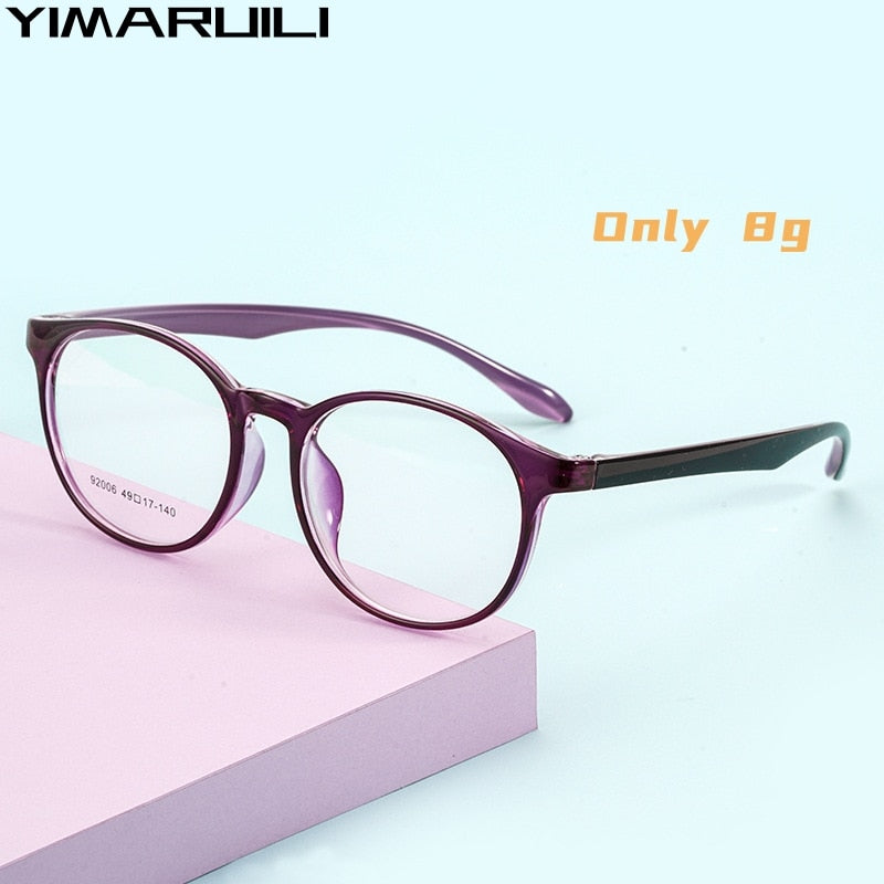 Yimaruili Unisex Full Rim Square Round Tr 90 Eyeglasses 0692006 Full Rim Yimaruili Eyeglasses   