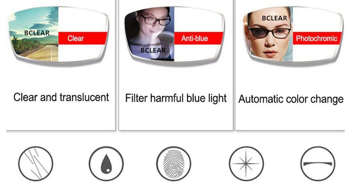 BCLEAR 1.56 Index Outside Progressive Lenses Color Clear Lenses Bclear Lenses