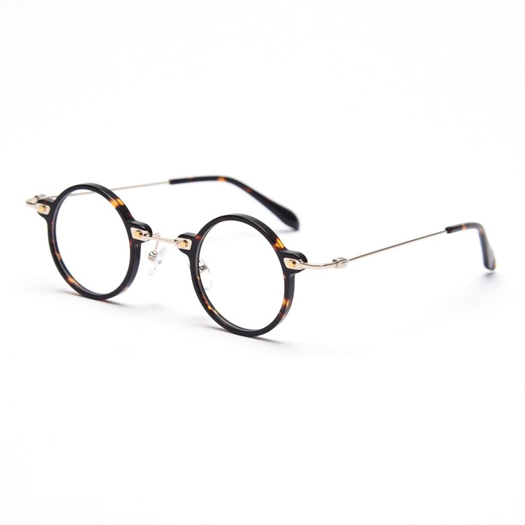 CCspace Unisex Full Rim Roud Acetate Frame Eyeglasses 49811 Full Rim CCspace C3Leopard