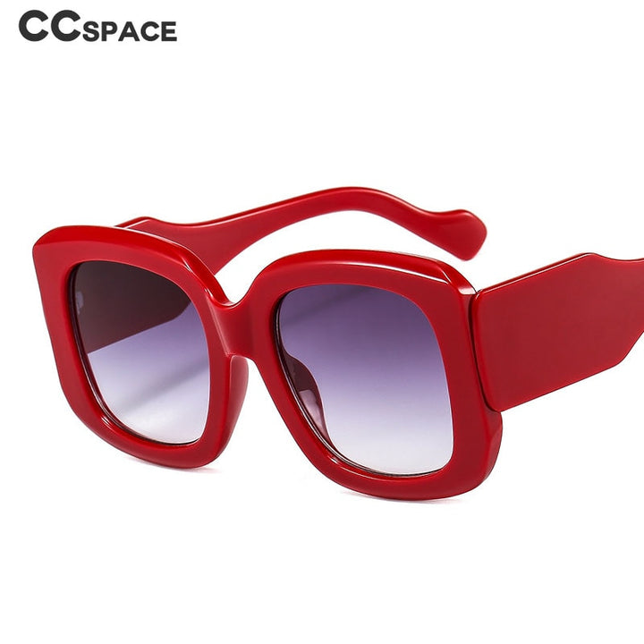 CCspace Women's Full Rim Oversized Square Resin Wide Leg Frame Sunglasses 46633 Sunglasses CCspace Sunglasses