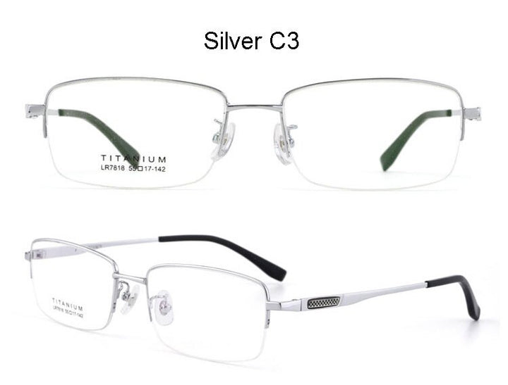 Hotochki Men's Titanium Memory Alloy Eyeglasses Lr7818 Full Rim Hotochki