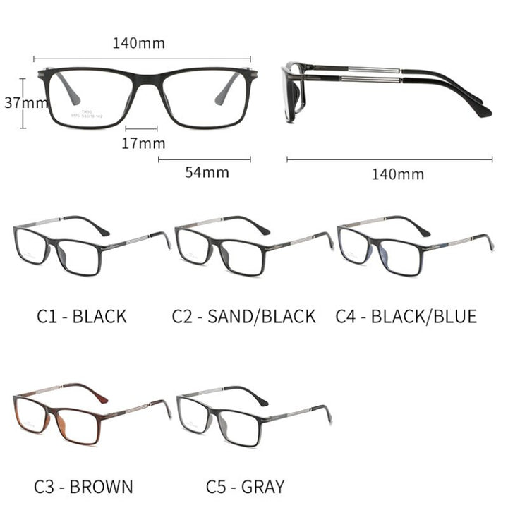 Hotochki Unisex Full Rim Aluminum Magnesium Frame Eyeglasses 9170 Full Rim Hotochki