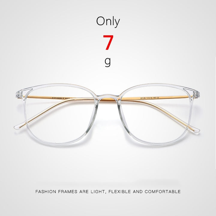 Yimaruili Unisex Full Rim β Titanium Frame Eyeglasses 2212B Full Rim Yimaruili Eyeglasses
