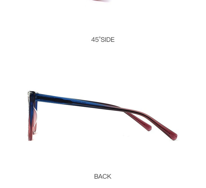 Hotochki Women's Full Rim Cat Eye TR-90 Resin Acetate Frame Eyeglasses Z508 Full Rim Hotochki