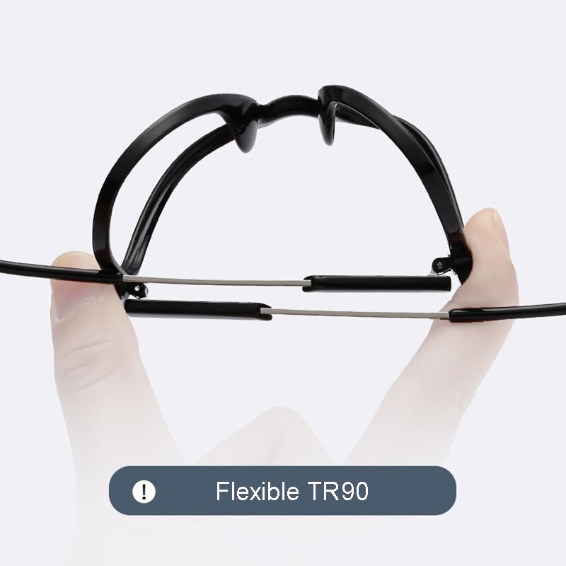 Hotony Unisex Full Rim Polygonal Square TR 90 Resin Frame Eyeglasses 60153 Full Rim Hotony