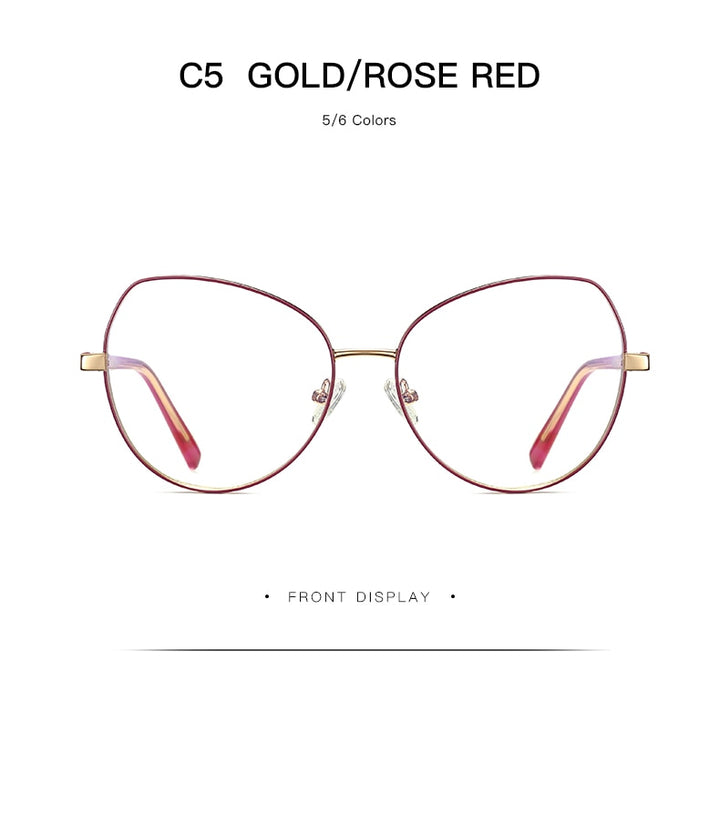 Hotochki Women's Full Rim Cat Eye Alloy Frame Eyeglasses 3001 Full Rim Hotochki