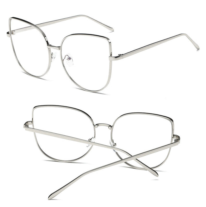 Hotony Women's Full Rim Alloy Cat Eye Frame Eyeglasses 3449 Full Rim Hotony