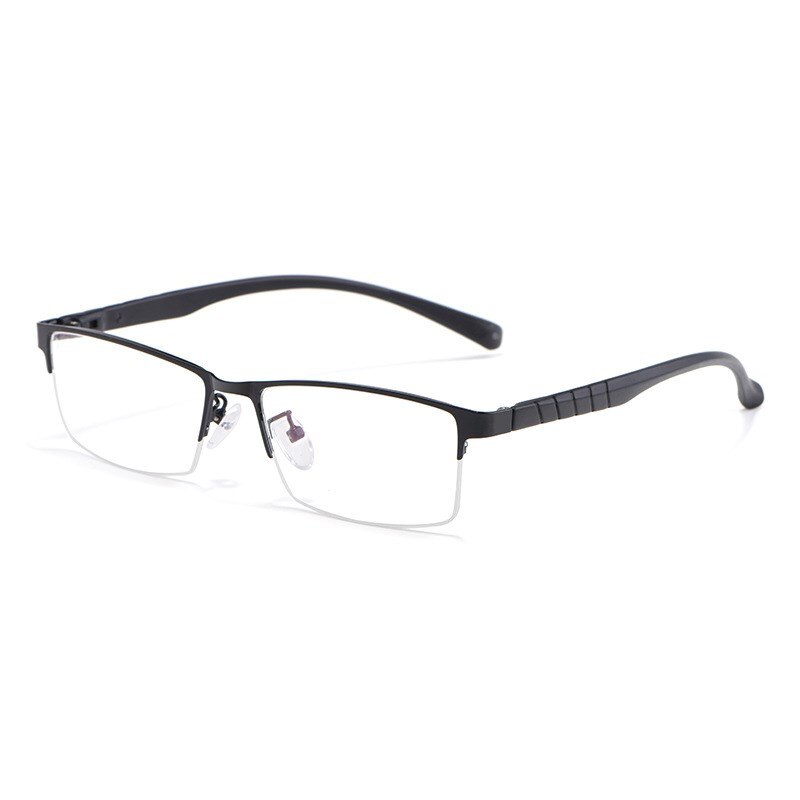 Yimaruili Men's Semi Rim Alloy Frame Eyeglasses 89033 Semi Rim Yimaruili Eyeglasses