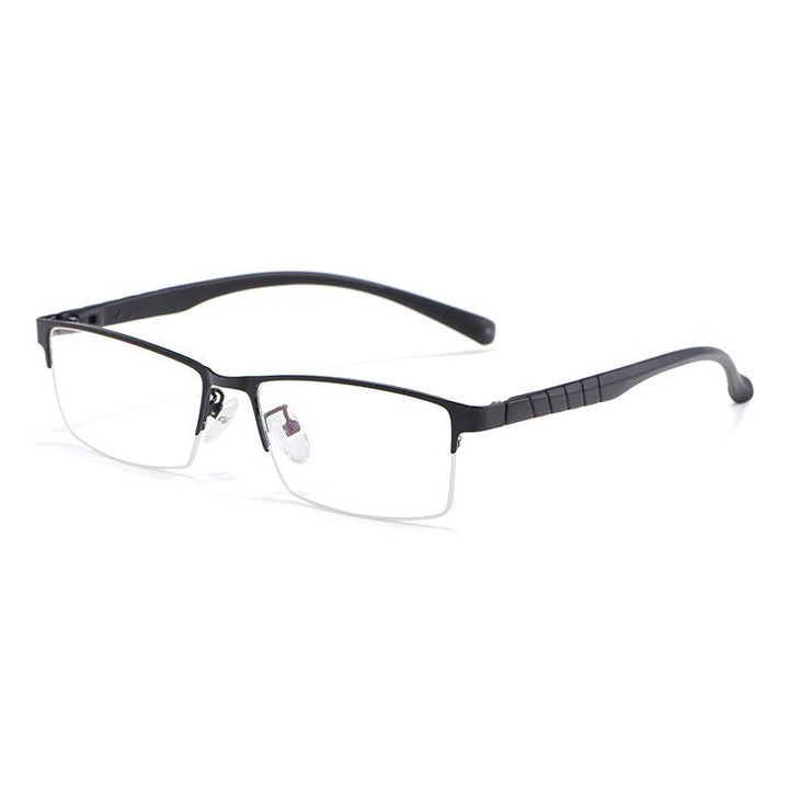 Yimaruili Men's Semi Rim Alloy Frame Eyeglasses 89033 Semi Rim Yimaruili Eyeglasses
