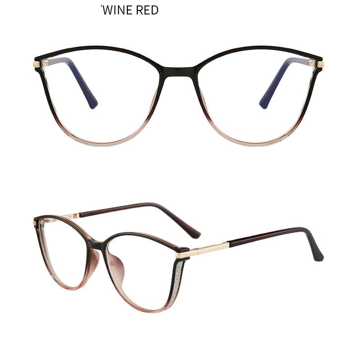 Hotony Women's Full Rim TR 90 Resin Cat Eye Frame Eyeglasses 7041 Full Rim Hotony