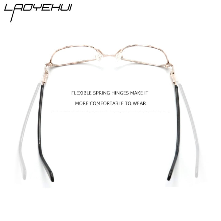 Laoyehui Unisex Eyeglasses Cat Eye Alloy Reading Glasses Blue Brown 8184 Reading Glasses Laoyehui