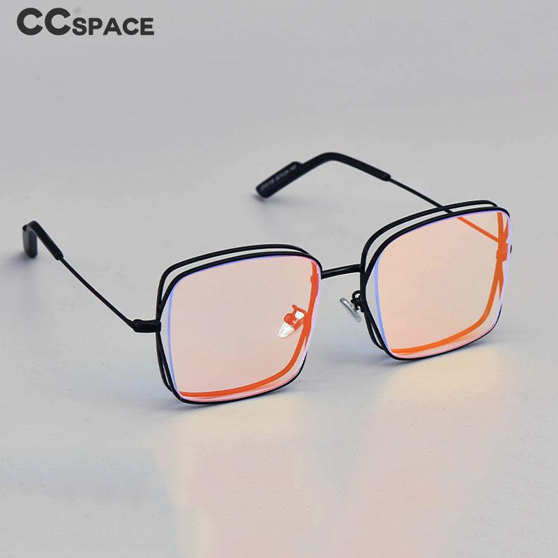 CCspace Women's Full Rim Square Alloy Frame Sunglasses 53019 Sunglasses CCspace