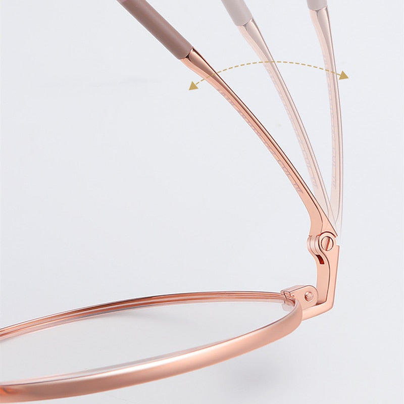 Yimaruili Unisex Full Rim Round Alloy Frame Eyeglasses Y1919 Full Rim Yimaruili Eyeglasses