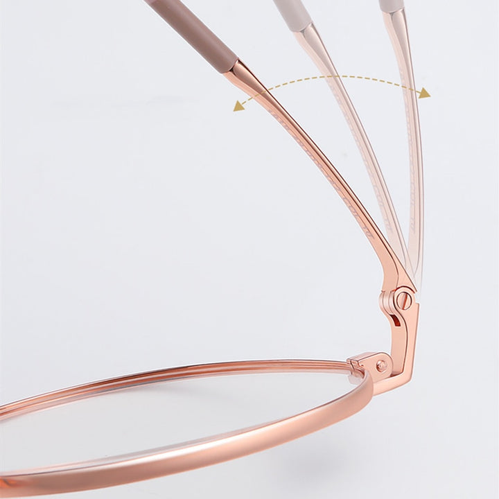 Yimaruili Unisex Full Rim Round Alloy Frame Eyeglasses Y1919 Full Rim Yimaruili Eyeglasses
