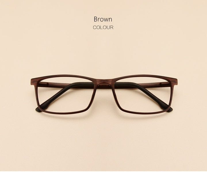 Yimaruili Unisex Full Rim Imitation Wood Grain Resin Frame Eyeglasses 98056 Full Rim Yimaruili Eyeglasses
