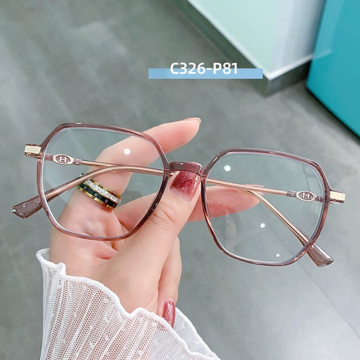 Hotony Women's Full Rim TR 90 Resin Square Frame Eyeglasses Lk304 Full Rim Hotony C326-P81