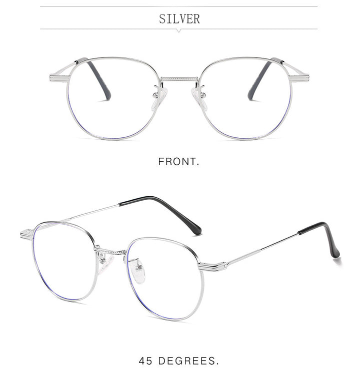 Hdcrafter Unisex Full Rim Round Titanium Frame Eyeglasses 6288 Full Rim Hdcrafter Eyeglasses