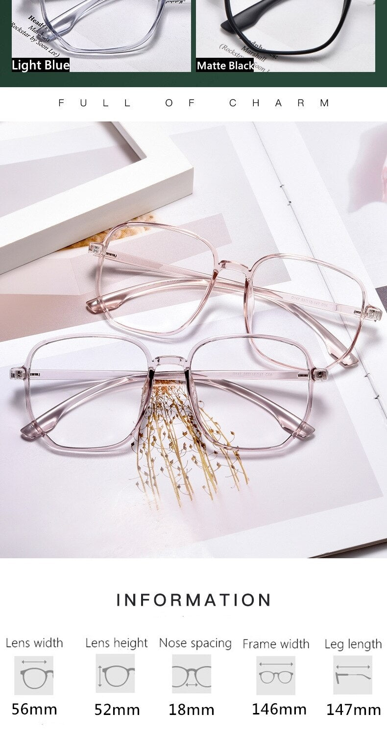 Yimaruili Unisex Full Rim Acetate Polygon Frame Eyeglasses D147 Full Rim Yimaruili Eyeglasses