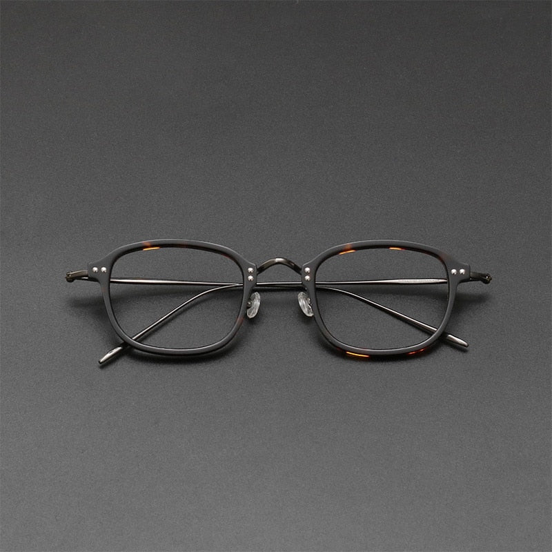 Gatenac Unisex Full Rim Square Titanium Acetate Frame Eyeglasses Gxyj364 Full Rim Gatenac 2
