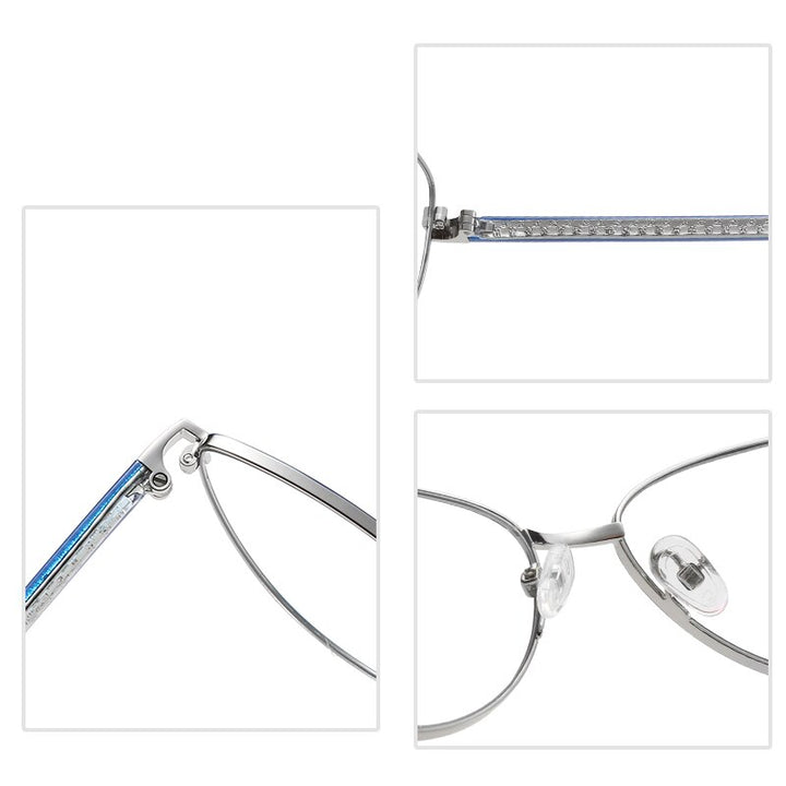 Hotochki Women's Full Rim Cat Eye Alloy Frame Eyeglasses 3006 Full Rim Hotochki