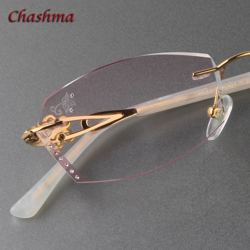 Chashma Women's Rimless Oval Titanium Eyeglasses 2267
