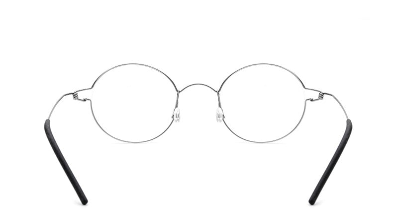 Yimaruili Unisex Full Rim Screwless Titanium Alloy Round Frame Eyeglasses 28607 Full Rim Yimaruili Eyeglasses