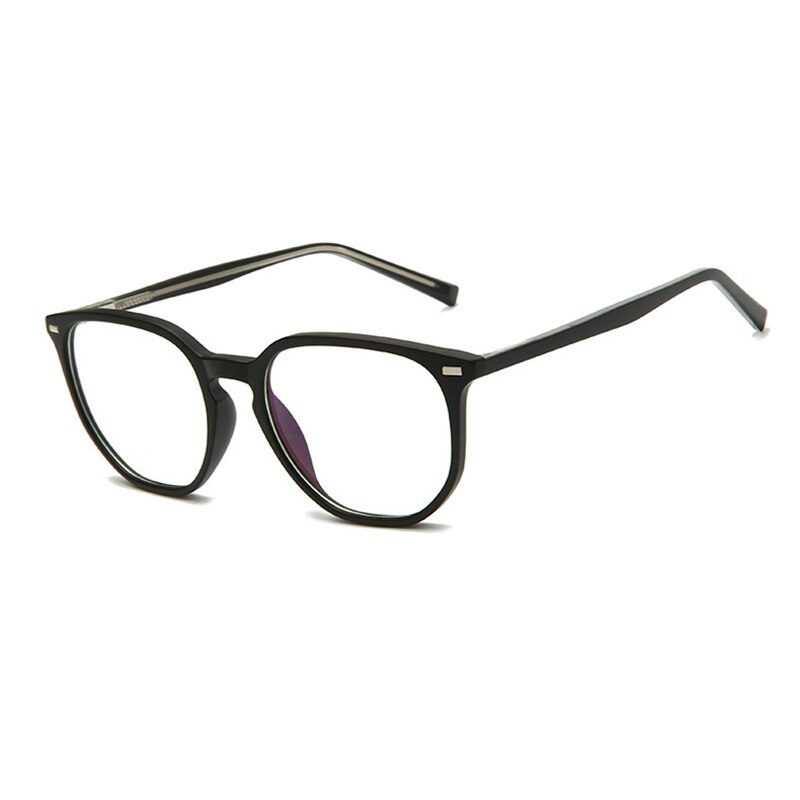 Handoer Unisex Full Rim Round Square Tr 90 Eyeglasses 203 Full Rim Handoer Matte Black