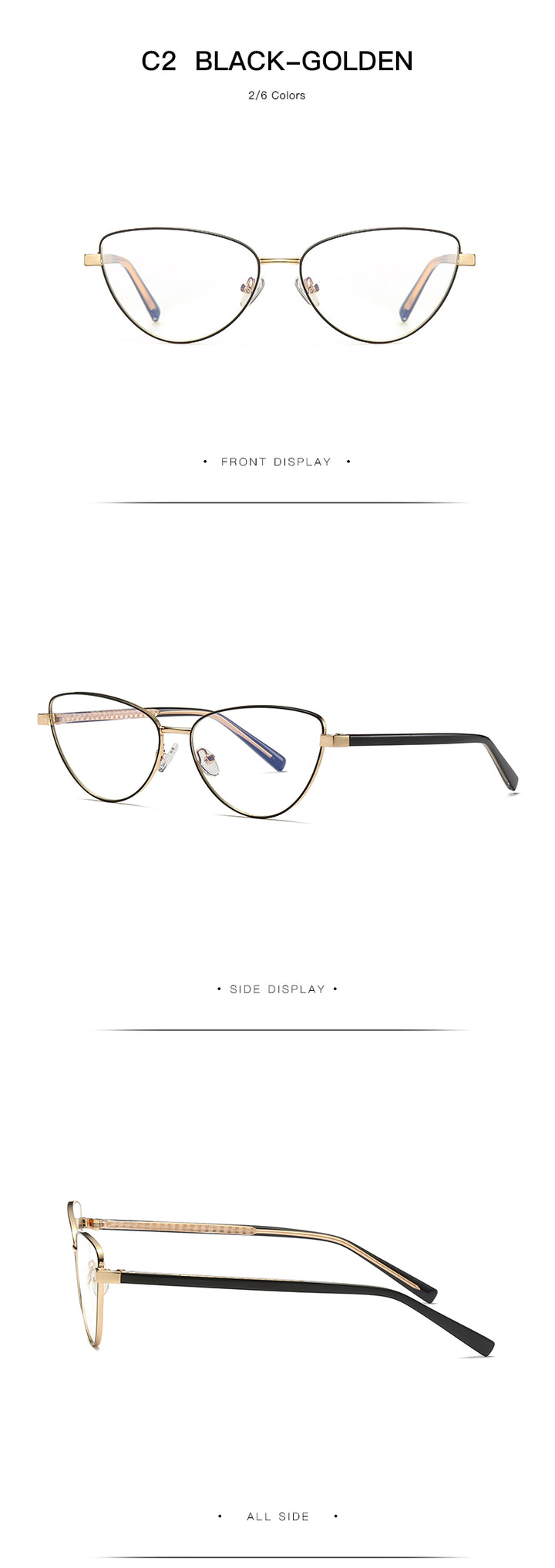 Gmei Women's Full Rim Alloy Cat Eye Frame Eyeglasses 3006 Full Rim Gmei Optical