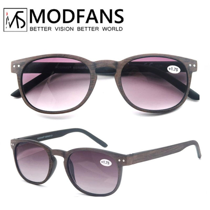 Modfans Unisex Full Rim Round Polycarbonate Reading Glasses R062 Reading Glasses Modfans