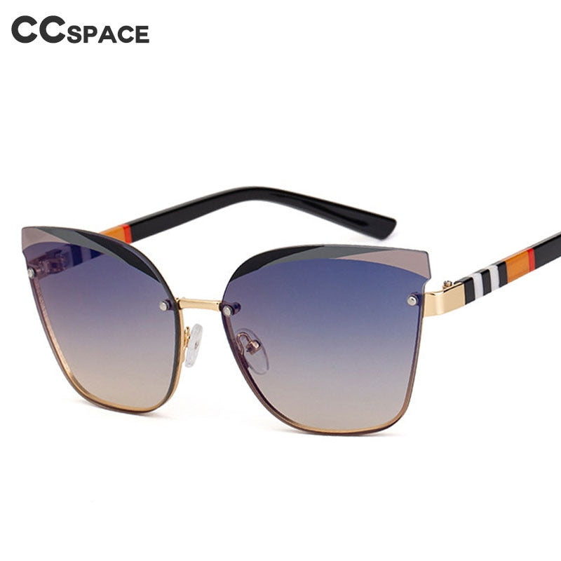 CCspace Women's Rimless Cat Eye Alloy Frame Sunglasses 49123 Sunglasses CCspace Sunglasses